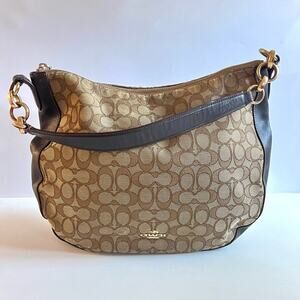 COACH Signature Brown Shoulder Bag | Hobo